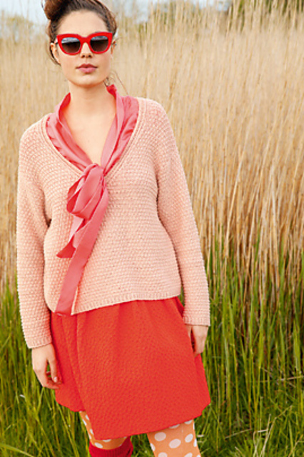 #02 Weiter Pullover mit Strukturmuster