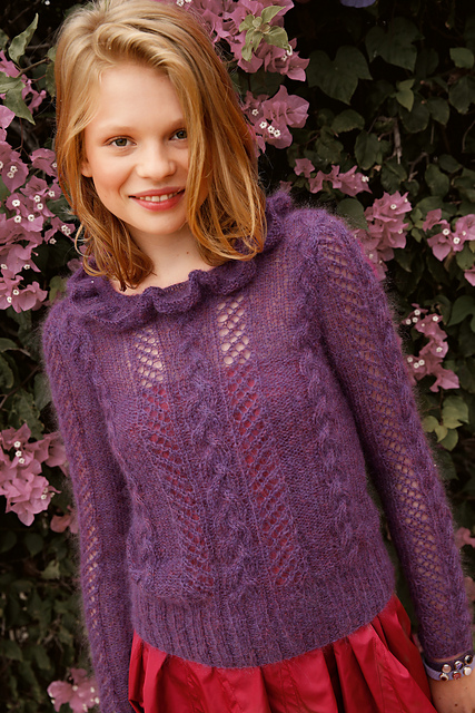 # 20 Pullover mit Lochmuster