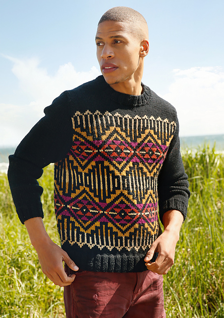# 21 Herrenpullover mit Jacquardmuster
