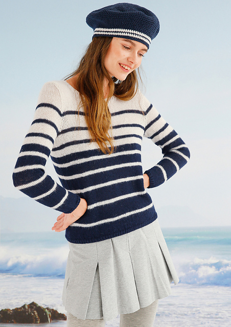 # 24 Pullover mit Ringeln
