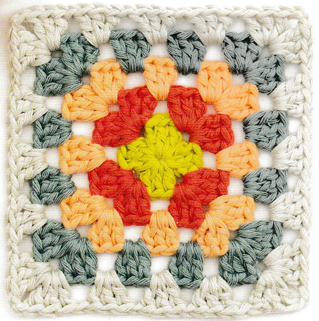 Multi-color Classic Granny Square