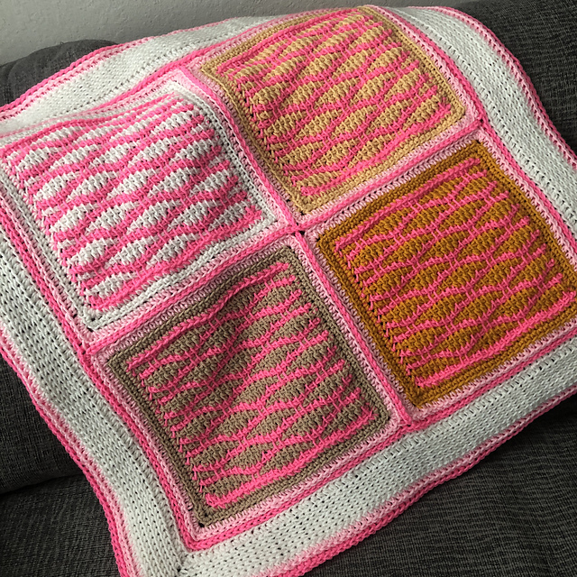 Ravelry: Tunisian Lina Mood Waves Afghan pattern by Sudeep Rao