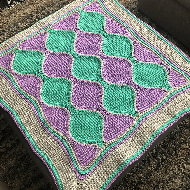Ravelry: Tunisian Magical Lanterns Afghan pattern by Sudeep Rao