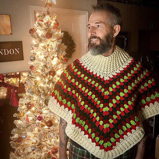 Ravelry: The Mistletoe Poncho pattern by Sudeep Rao