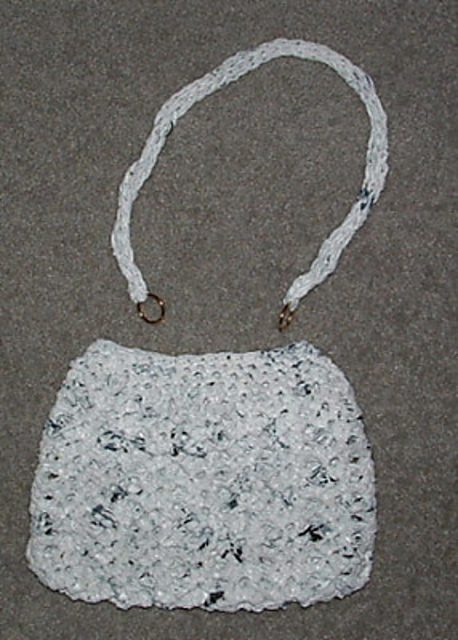 White Plastic Hobo Bag Purse