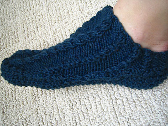 Cabled Slippers