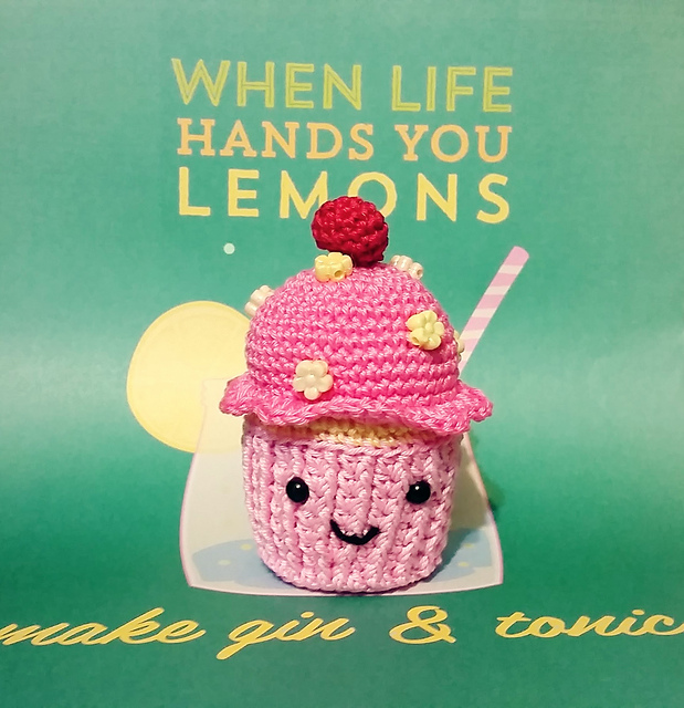 Lemon & Raspberry Cupcake Amigurumi