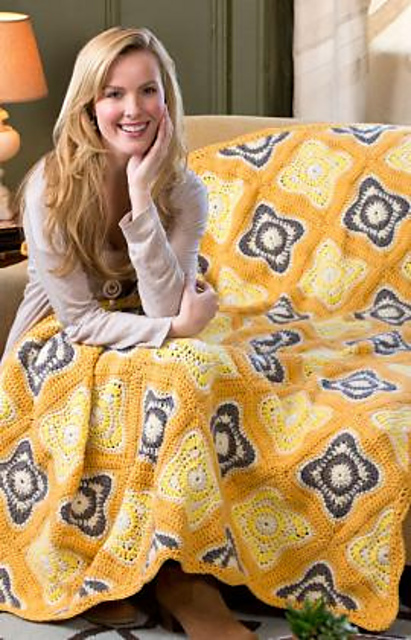 Rise & Shine Afghan/Throw Crochet Pattern