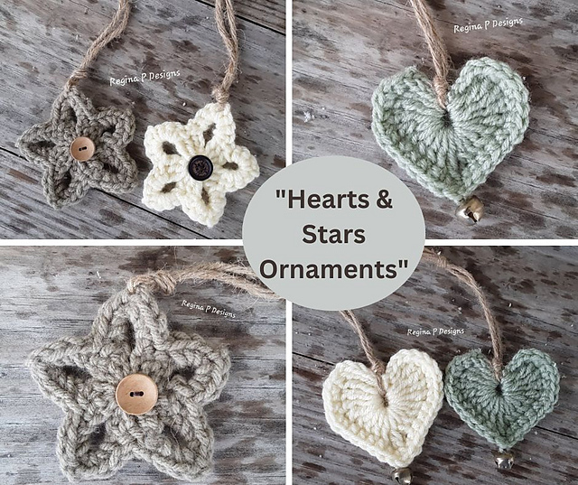 Hearts & Stars Ornaments