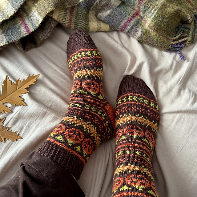 Jack O'Lantern socks
