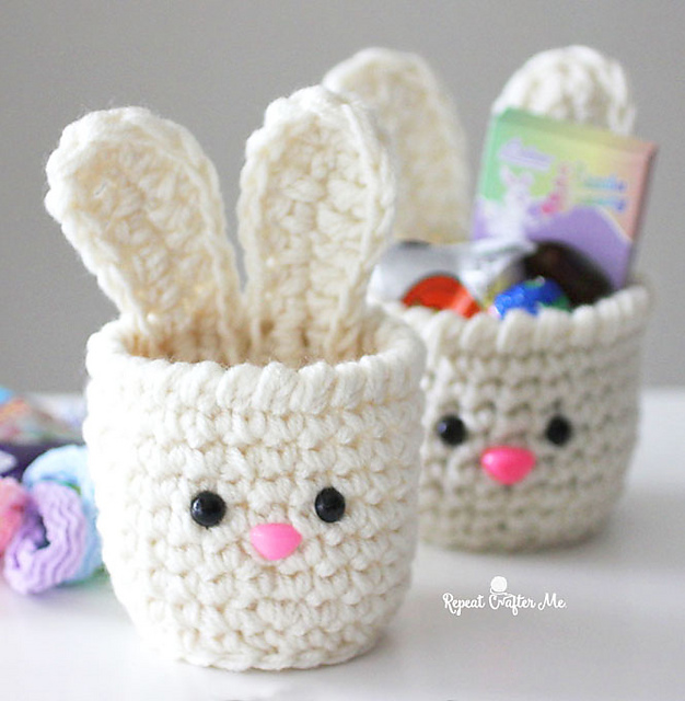 Bunny Crochet Cups