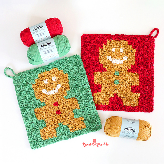 Gingerbread C2C Dishcloth