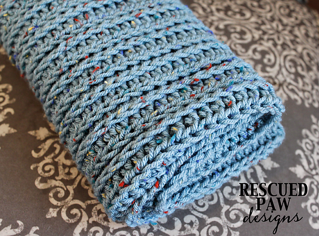 Knit Like Crochet Blanket
