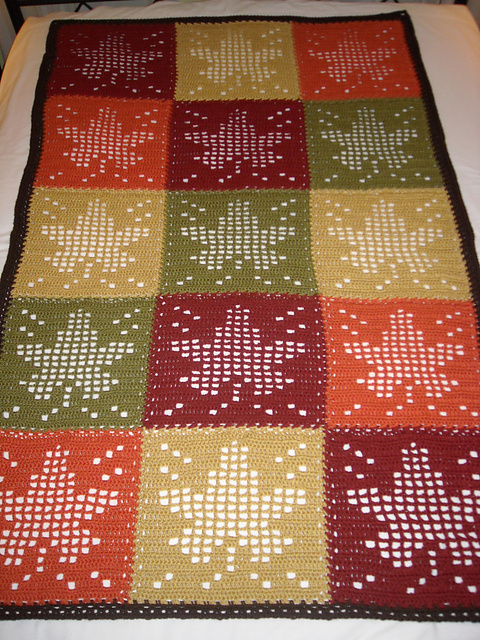 Maple Leaf Afghan