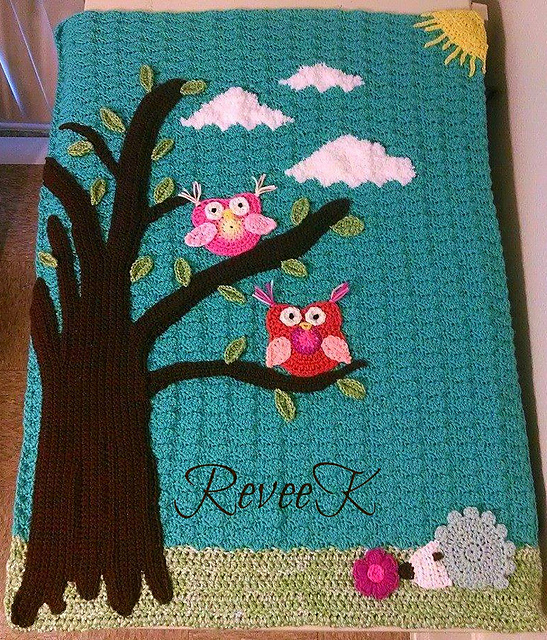 Spring Has Sprung Owl Blanket