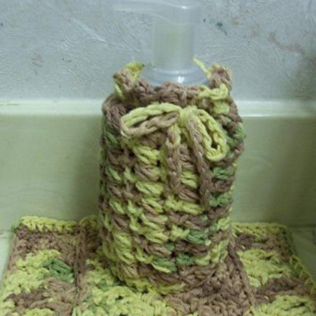 Puff Stitch Hand Soap Cozy