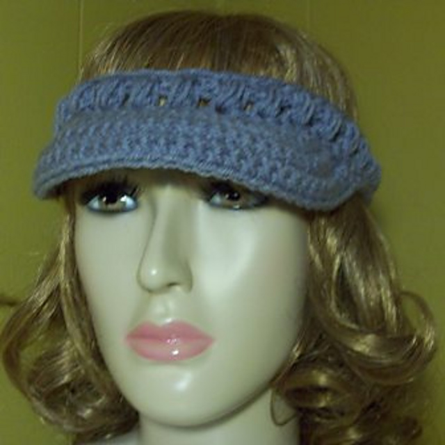 Crochet Puff Stitch Visor