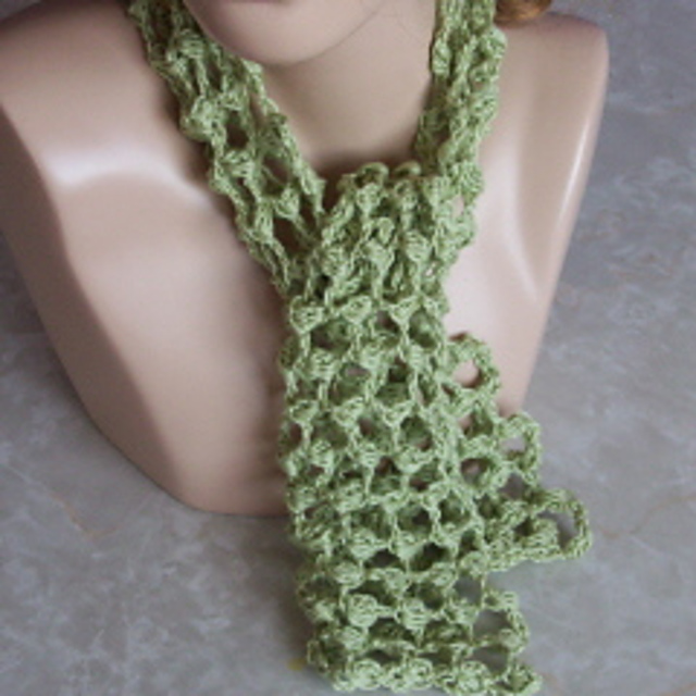 Puff Stitch Summer Lace Scarf
