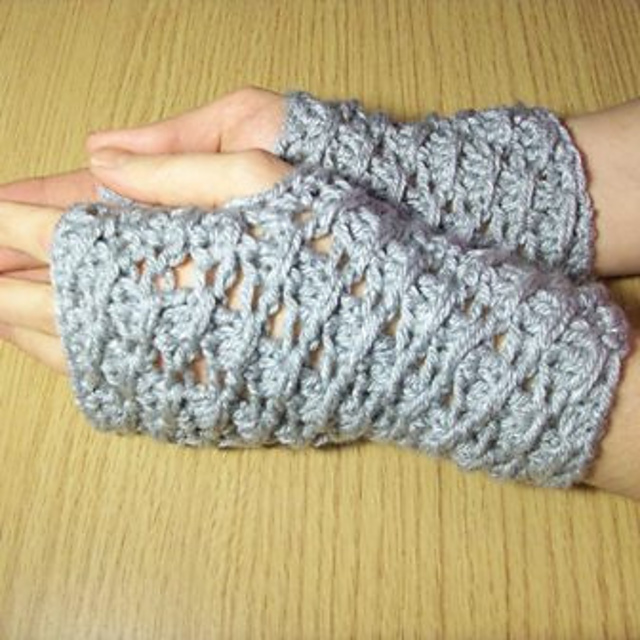 Cross-Over Long DC Fingerless Gloves