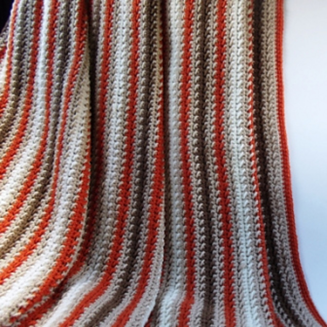 Fall Striped Afghan