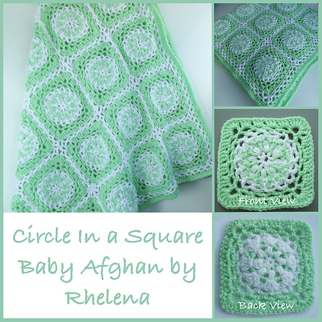 Circle in a Square Baby Afghan