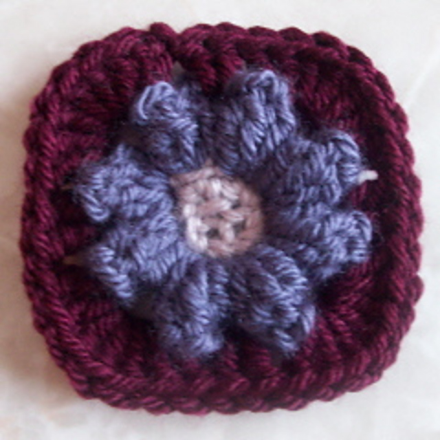 3" Popcorn Afghan Square