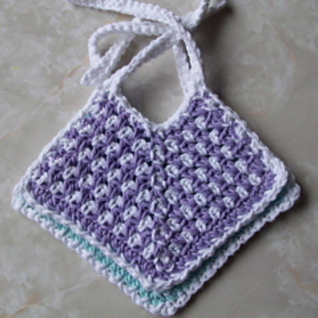 Two-Toned Cotton Baby Bib