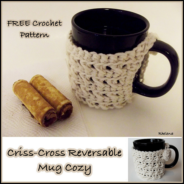 Criss-Cross Reversible Mug Cozy