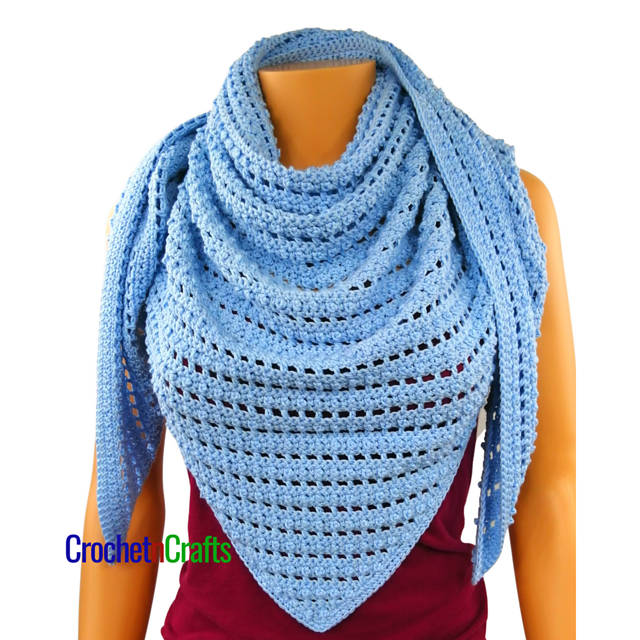 Bead and Lace Triangular Shawl