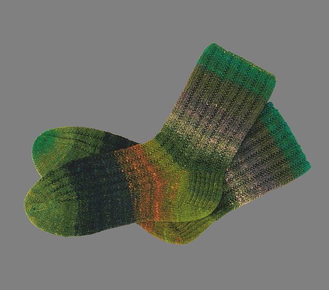 Moss rib socks