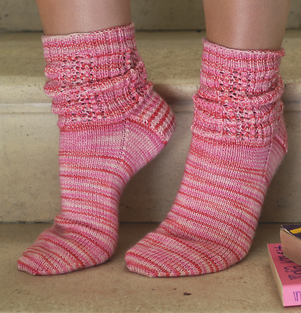 Lace panel socks