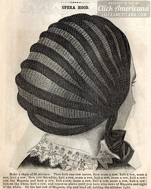 Godey's Opera Hood 1862