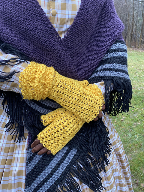 Knit Mitts Godey's 1865