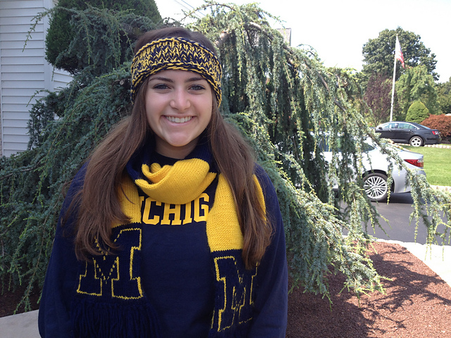 University of Michigan Striped Scarf Kit