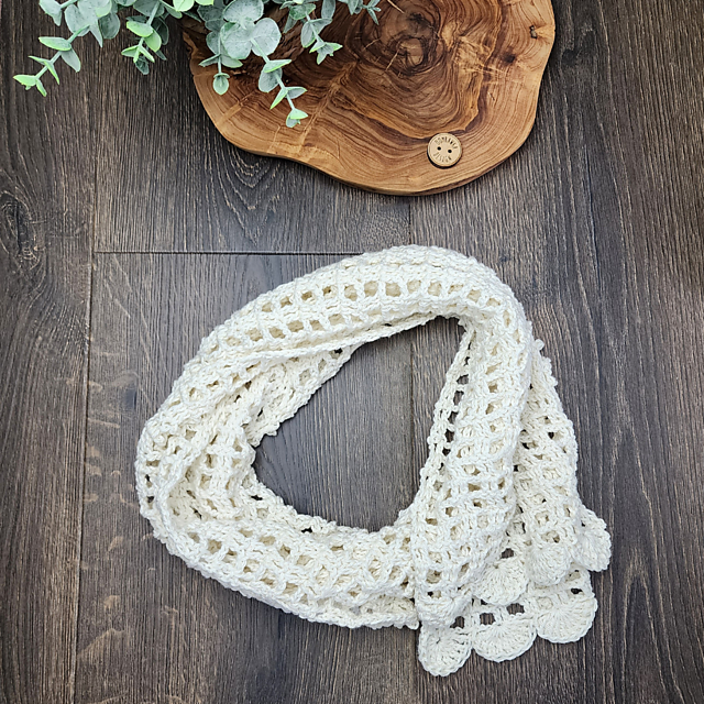 A Soft Cotton Openwork Scarf
