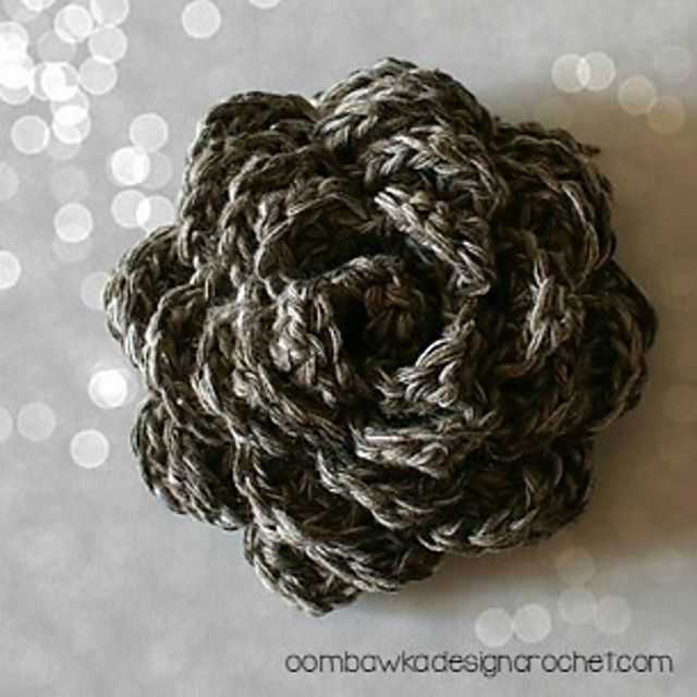 Rose - Crochet Flower Embellishment