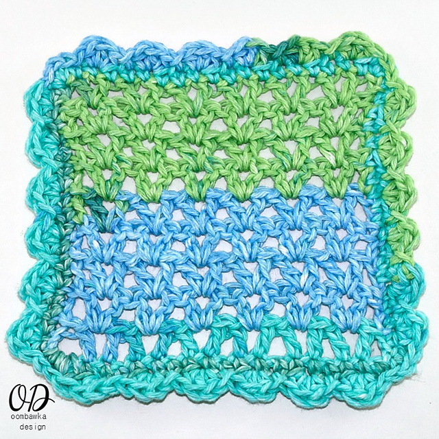 Lacy V-Stitch Dishcloth