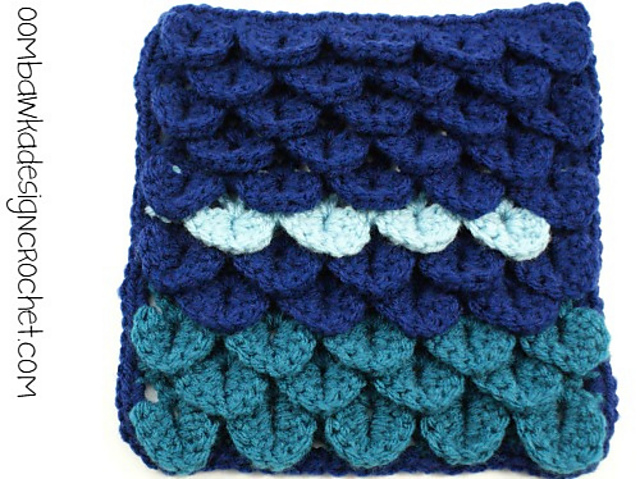 Crocodile Afghan Square