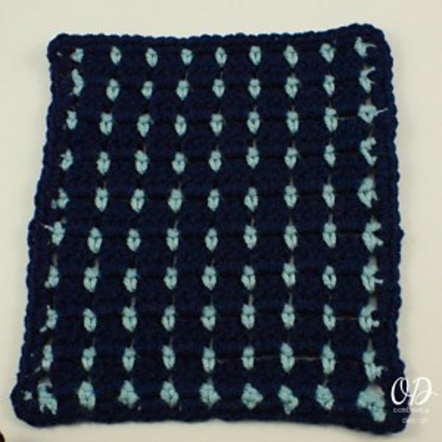 Block Stitch Afghan Square