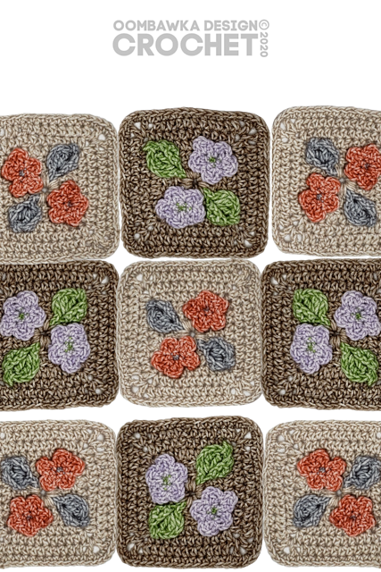 Pretty Posies Afghan Square
