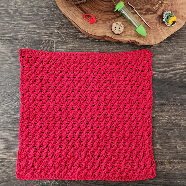Back Crossed HDC Washcloth