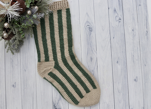Ravelry: Peppermint Christmas Stocking pattern by Rich Textures Crochet