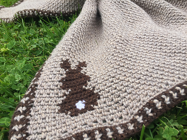 Bunny Silhouette Baby Blanket