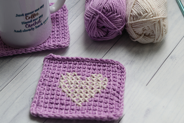 Easy Tunisian Mug Rugs