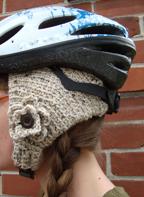 Knit-Look Bicycle Helmet Earwarmers