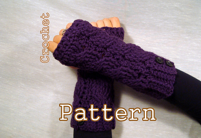 Cozy 4-Cable Fingerless Mittens
