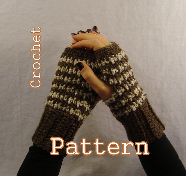 Houndstooth Fingerless Mittens