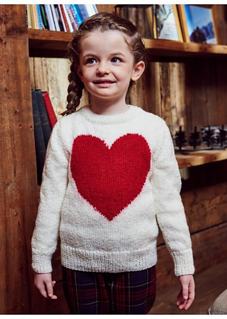 326 Pull motif coeur