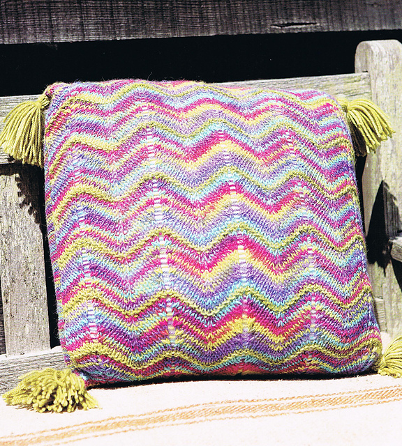 Chevron and Tassel Cushion