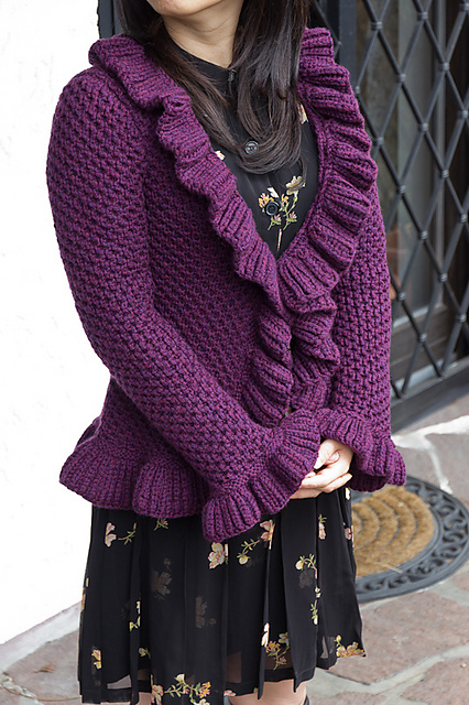 Nr. 4  Rüschenjacke mit Wabenmuster